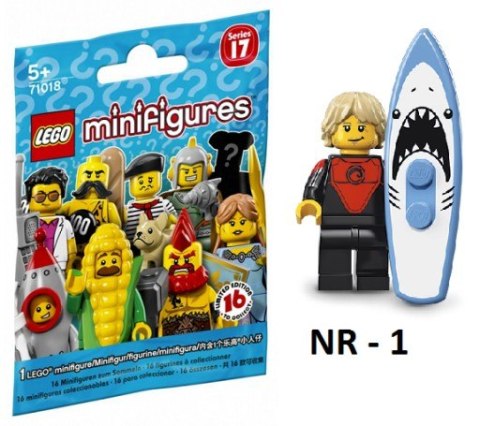 LEGO 71018 MINIFIGURES - Seria 17: nr 1 Profesjonalny surfer