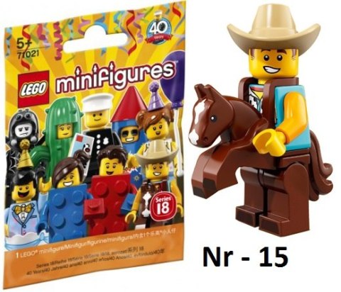 LEGO 71021 MINIFIGURES - Seria 18: nr 15 Chlopiec w kostiumie kowboja