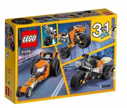 LEGO 31059 CREATOR 3w1 - Motocykl z Bulwaru Zachodzącego Słońca LEGO 31059 CREATOR 3w1 - Motocykl z Bulwaru Zachodzącego Słońca
