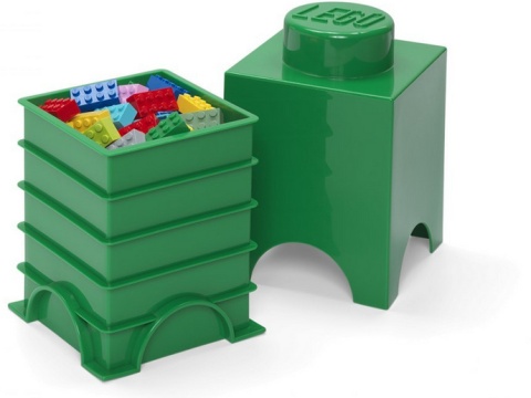 LEGO 40011734 - Pojemnik klocek 1 - Zielony LEGO 40011734 - Pojemnik klocek 1 - Zielony