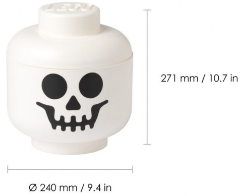 LEGO 40321728 - Pojemnik głowa duża L - Szkielet LEGO 40321728 - Pojemnik głowa duża L - Szkielet
