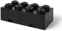 LEGO 40061733 - Pojemnik klocek 8 z 2 szufladami - Czarny 50 cm