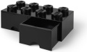 LEGO 40061733 - Pojemnik klocek 8 z 2 szufladami - Czarny 50 cm