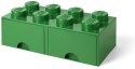 LEGO 40061734 - Pojemnik klocek 8 z 2 szufladami - Zielony 50 cm