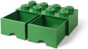 LEGO 40061734 - Pojemnik klocek 8 z 2 szufladami - Zielony 50 cm