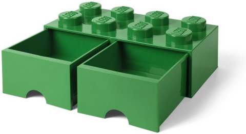 LEGO 40061734 - Pojemnik klocek 8 z 2 szufladami - Zielony 50 cm LEGO 40061734 - Pojemnik klocek 8 z 2 szufladami - Zielony 50 cm