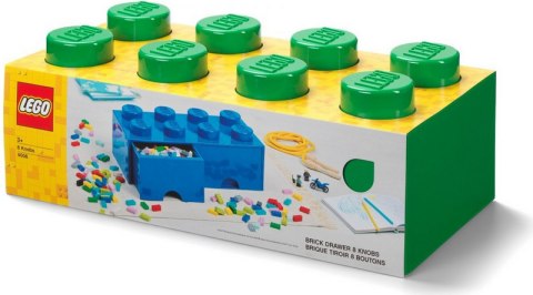 LEGO 40061734 - Pojemnik klocek 8 z 2 szufladami - Zielony 50 cm LEGO 40061734 - Pojemnik klocek 8 z 2 szufladami - Zielony 50 cm