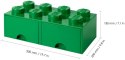 LEGO 40061734 - Pojemnik klocek 8 z 2 szufladami - Zielony 50 cm