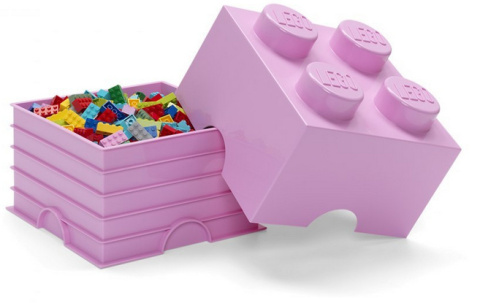 LEGO 40031738 - Pojemnik klocek 4 - Jasno różowy 25 cm LEGO 40031738 - Pojemnik klocek 4 - Jasno różowy 25 cm
