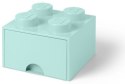 LEGO 40051742 - Pojemnik klocek 4 z szufladą - Aqua 25 cm