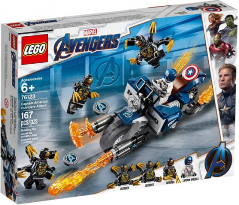 LEGO 76123 Avengers - Kapitan Ameryka: atak Outriderów