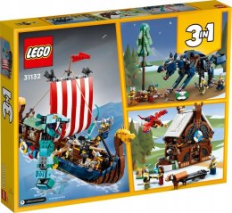 LEGO 31132 Creator 3w1 - Statek wikingów i wąż z Midgardu