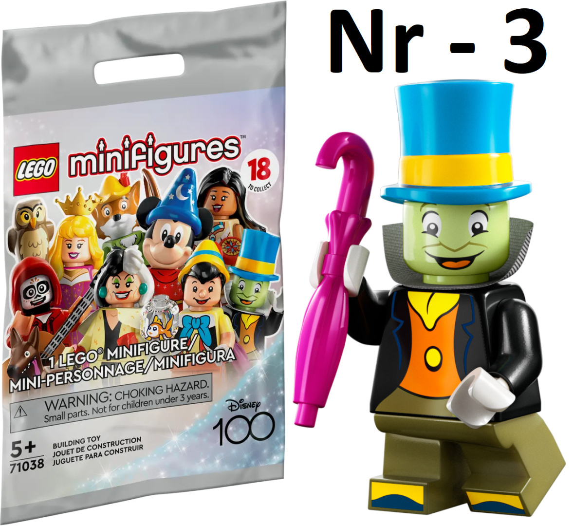 LEGO 71038 MINIFIGURES DISNEY 100: nr Jiminy Cricket Disney