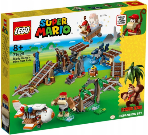 LEGO 71425 Super Mario - Przejażdżka wagonikiem Diddy Konga - zestaw rozszerzający