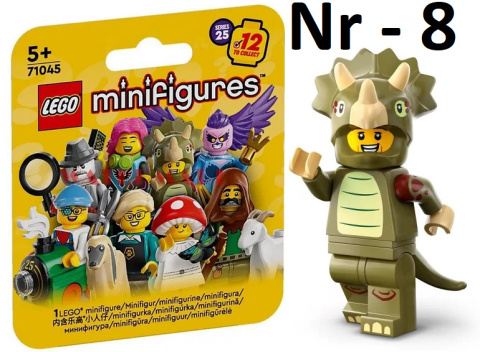 LEGO 71045 MINIFIGURES - Seria 25: nr 8 Miłośnik triceratopsów w przebraniu