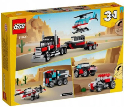 LEGO 31146 Creator 3w1 - Ciężarówka z platformą i helikopterem