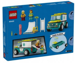 LEGO 60403 City - Karetka i snowboardzista