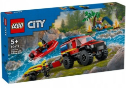 LEGO 60412 City - Terenowy wóz strażacki z łodzią ratunkową