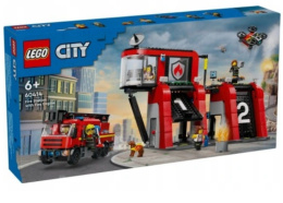 LEGO 60414 City - Remiza strażacka z wozem strażackim