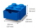 LEGO 43250800 - Komplet 3 pojemników na biurko - Kolorowe