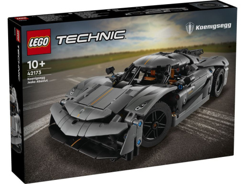 LEGO 42173 Technic - Szary hipersamochód Koenigsegg Jesko Absolut