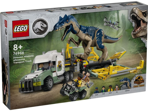 LEGO 76966 Jurassic World - Dinomisje: ciężarówka do transportu allozaura