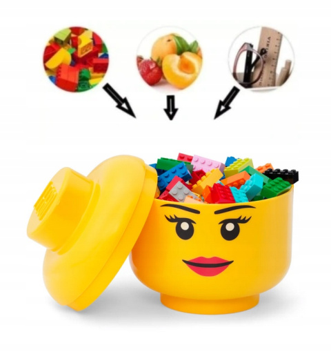 LEGO 40321725 - Komplet 3 pojemników głowa - Dziewcznka LEGO 40321725 - Komplet 3 pojemników głowa - Dziewcznka