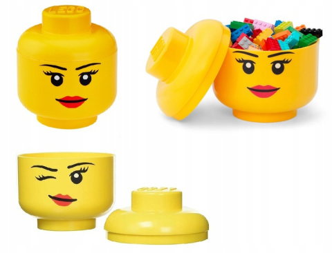 LEGO 40321725 - Komplet 3 pojemników głowa - Dziewcznka LEGO 40321725 - Komplet 3 pojemników głowa - Dziewcznka