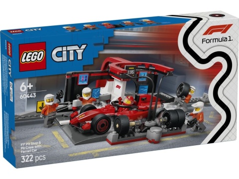 LEGO 60443 City - F1 Pit stop i mechanicy z bolidem Ferrari LEGO 60443 City - F1 Pit stop i mechanicy z bolidem Ferrari
