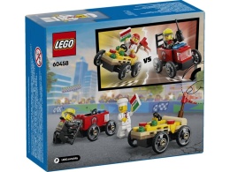 LEGO 60458 City - Zestaw wyścigówek: pizza kontra wóz strażacki