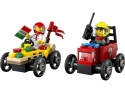 LEGO 60458 City - Zestaw wyścigówek: pizza kontra wóz strażacki
