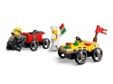 LEGO 60458 City - Zestaw wyścigówek: pizza kontra wóz strażacki