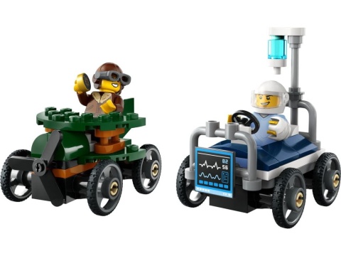 LEGO 60459 City - Zestaw wyścigówek: samolot kontra łóżko szpitalne LEGO 60459 City - Zestaw wyścigówek: samolot kontra łóżko szpitalne
