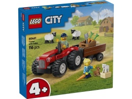 LEGO 60461 City - Czerwony traktor z przyczepą i owcą