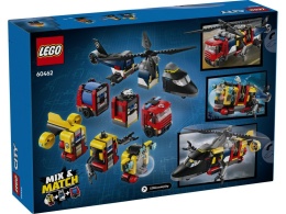 LEGO 60462 City - Zestaw z helikopterem, wozem strażackim i łodzią podwodną