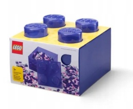 LEGO 40090800 - Pojemnik klocek 4 - Fioletowy brokatowy 25 cm