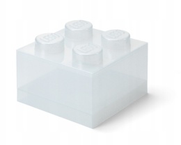 LEGO 40090803 - Pojemnik klocek 4 - Biały brokatowy 25 cm