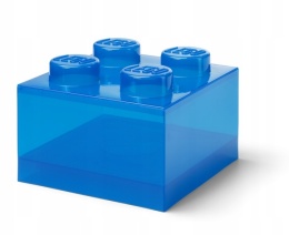 LEGO 40090805 - Pojemnik klocek 4 - Niebieski przeźroczysty 25 cm