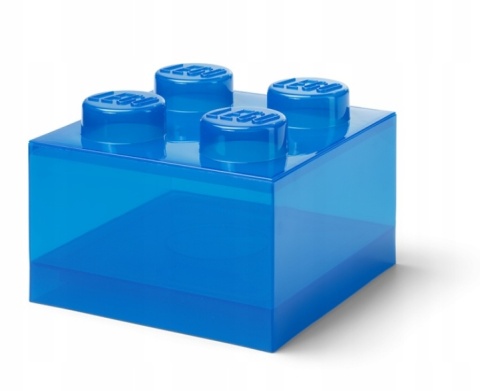 LEGO 40090805 - Pojemnik klocek 4 - Niebieski przeźroczysty 25 cm LEGO 40090805 - Pojemnik klocek 4 - Niebieski przeźroczysty 25 cm