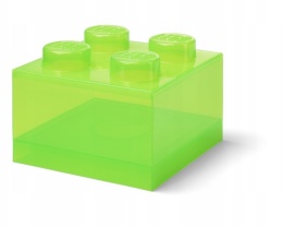 LEGO 40090806 - Pojemnik klocek 4 - Jasno zielony przeźroczysty 25 cm