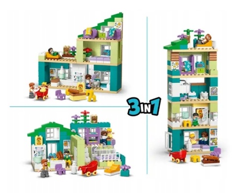 LEGO 10470 Duplo - Nowoczesny dom rodzinny 3 w 1 z figurkami