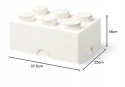 LEGO 40000804 - Pojemnik klocek 6 - Biały LEGO 40000804 - Pojemnik klocek 6 - Biały