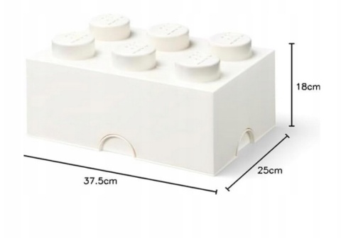 LEGO 40000804 - Pojemnik klocek 6 - Biały LEGO 40000804 - Pojemnik klocek 6 - Biały