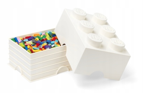 LEGO 40000804 - Pojemnik klocek 6 - Biały LEGO 40000804 - Pojemnik klocek 6 - Biały