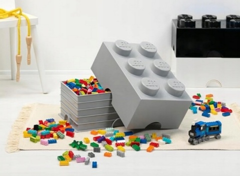 LEGO 40000805 - Pojemnik klocek 6 - Szary LEGO 40000805 - Pojemnik klocek 6 - Szary