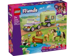 LEGO 42695 Friends - Przyczepa z koniem i źrebaczkiem