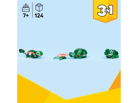 LEGO 31377 Creator 3w1 - Żółw i kwiat lilii wodnej
