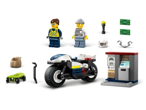 LEGO 60455 City - Pościg na motocyklu policyjnym