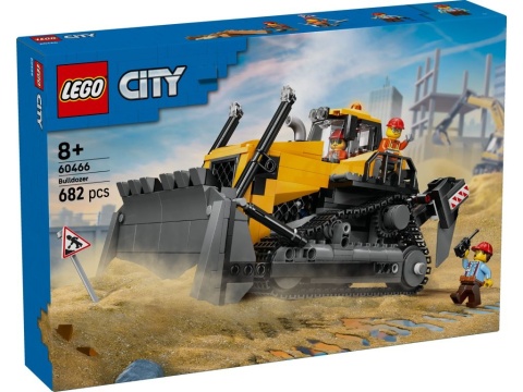LEGO 60466 City - Żółty buldożer z ładowarką