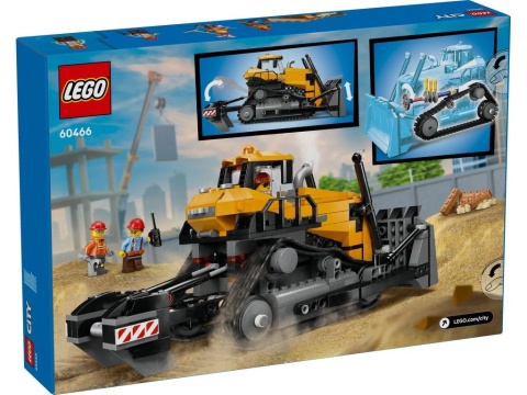 LEGO 60466 City - Żółty buldożer z ładowarką